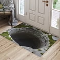 thumbnail image 3 of Bathroom Floor Mat 40 cm x 60 cm Visual Crystal Velvet Antiskid Water-absorbent Three-dimensional Nature Scene Design Floor Mat for Entryway or Bathroom, 3 of 6