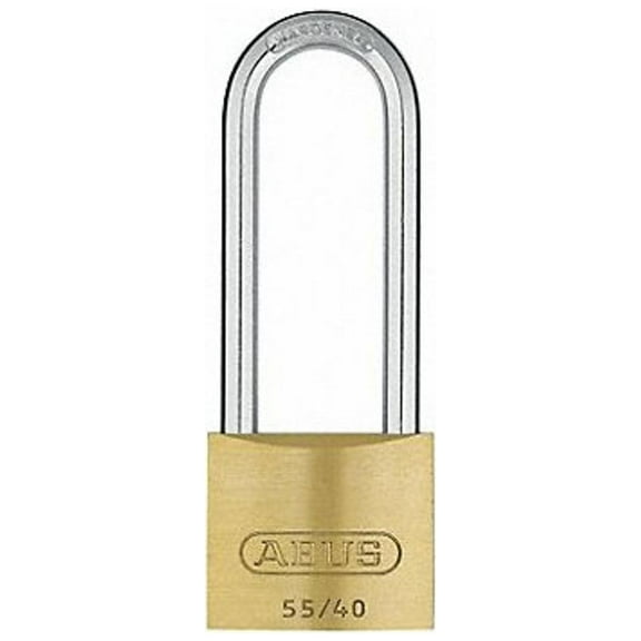 Abus Keyed Padlock, 53/64 in,Rectangle,Gold 55HB/40-63 KD