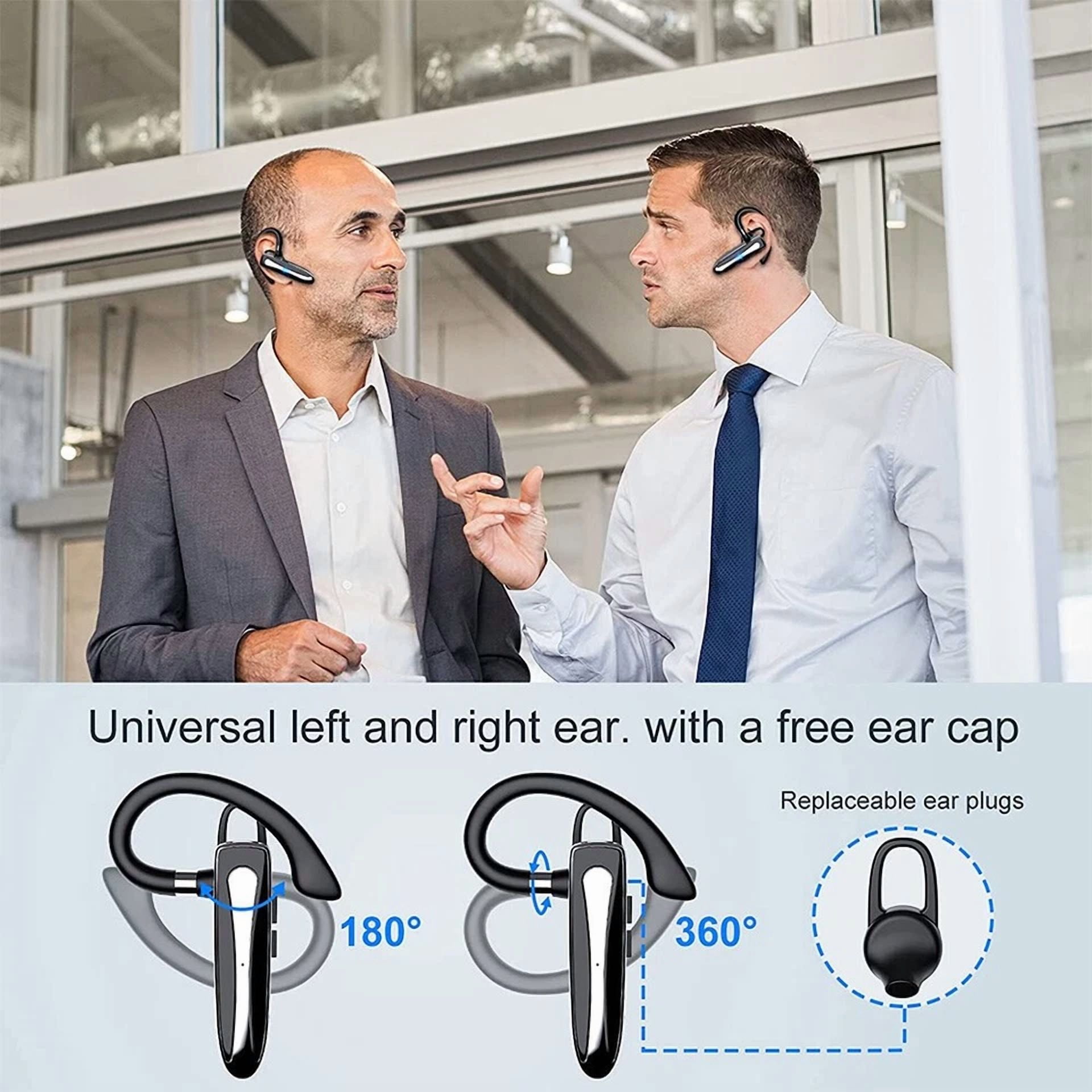 BUTTERFLY- Bluetooth 5.3 Wireless Earpiece Headset Driving Trucker Earbuds Noise Cancelling