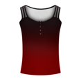 thumbnail image 4 of USSUMA Cute Womens Tops Summer Women's Casual Slim Fit Sleeveless Plus Tunics Thread Print Snap Mesh Vest Tops Blouse Ladies Tops Trendy, 4 of 5
