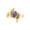 Amethyst, variant on 14K Yellow Gold Floral Designer Ring with 6X4MM Oval Gemstone & Sparkling Diamonds - Birthstone Opal Jewelry Size 10