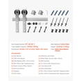 thumbnail image 3 of KFFKFF 5FT Sliding Barn Door Hardware Kit, Supports Up to 330 lbs, Fits Doors Up to 30 Inches Wide and 1-3/8 to 1-3/4 Inches Thick, Sturdy Track with J-Shaped Rollers in Silver, 3 of 9