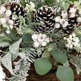 thumbnail image 6 of Northlight Berries and Pinecones Frosted Artificial Christmas Decoration - 28", 6 of 9