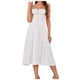 thumbnail image 1 of Vestido ajustado con cintura entallada y cordón ajustable para mujer - Vestido de fiesta sin mangas con cuello cuadrado y tirantes, con cremallera en la espalda (XS-XXL), 1 of 5