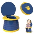 thumbnail image 1 of Inodoro plegable para niños, asiento de inodoro plegable portátil, orinal plegable para niños y niñas, asiento de entrenamiento para orinal para niños pequeños, 1 of 5