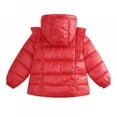 thumbnail image 3 of Yuanyu Toddler Girl Light Puffer Jacket Hoods Kids Baby Fleece Coat Winter Warm Outwear 1-6 Years, 3 of 4