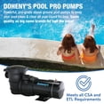 thumbnail image 2 of Bomba de piscina profesional para piscina elevada de Doheny's | Bomba para piscina elevada de 1,0 HP, 115 V, 75 GPM (0,9, 2 of 9