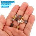 thumbnail image 4 of Uxcell Flower Bead Caps, 100Pcs 10x4mm Hollow Metal Spacer Bead End Caps Silver White, 4 of 6