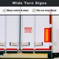 thumbnail image 4 of Caution This Vehicle Makes Wide Right Turns Vinyl Decal Sticker - Many Colors & Sizes - Wide Turn Sign Truck Safety Markings for Dry Van and Reefer Trailers Truck Decals & Markings (8" x 5", Red), 4 of 8