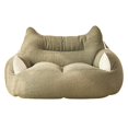 thumbnail image 3 of Sillón tipo puf,Sofá Puff con reposabrazos para adulto,Puf con relleno incluido Lazy Sofa,con relleno Silla decorativa moderna Silla de piso,Sofá de piso interior con tumbona Dos plazas verde, 3 of 8