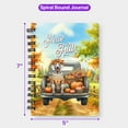 thumbnail image 5 of Hello Fall Autumn Wreath Weimaraner Pumpkins Pickup Truck Spiral Bound Journal Weim Gray Ghost Dog Lover 5x7in Spiral Notebook - 13011, 5 of 5