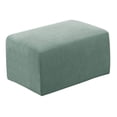 thumbnail image 3 of Stretch Ottoman Cover Ottoman Slipcovers Rectangle Foot Stool Covers Ottoman Foot Rest Cover Jacquard Fabric with Elastic Bottom, 3 of 6