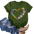 thumbnail image 6 of Ashosteey Women Summer Tshirt Rainbow Heart Graphic Tee Rainbow Puppy Footprints Print Tops Cute Funny Graphic Shirts Short Sleeve Round Neck Pullover 2024, 6 of 6