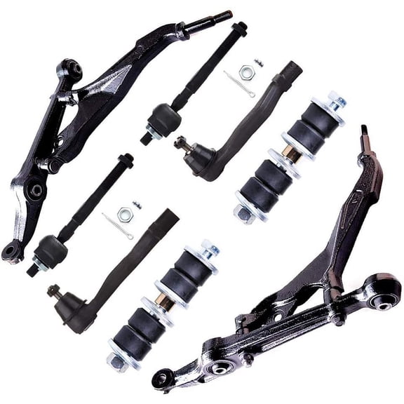 CCIYU Inner Tie Rod Ends Lower Control Arms Front Sway Bar Links Outer Tie Rod Ends Compatible fit for 94-01 for Acura Integra 92-95 for Honda Civic 93-97 for Honda Civic del Sol 8pcs Suspension Kit