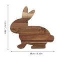 thumbnail image 7 of ARTEA Bunny Shaped Wood Chopping Board Bunny Cutting Board Cheese Board Fruit Serving Plate, 7 of 7