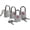 Gray, variant on TSA Locks for Luggage with , Luggage Locks TSA Approved 4 Pack, International Travel Essentials, Small Padlock with Key, Mini Padlock for Suitcase, Backpack, Bag, Zipper, Case, Box