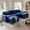Blue, variant on WACASA 79" Oversized Modular Sectional Sofa with 1 Movable Ottoman, 2-Seat L-Shaped Chenille Deep Seat Cloud Couch for Living Room, Blue
