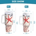 thumbnail image 6 of Yayeee 30oz Stainless Steel Tumbler with Straw and Handle Double-Wall Insulated Travel Water Bottle, Starfish Seashell, 6 of 8