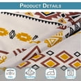 thumbnail image 5 of DONGPAI 2 Panels Bohemian Stripe Curtains, 52 x 108 Inch Geometric Print Grommet Indoor Outdoor Curtains Light Blocking for Living Room Bedroom Porch, 5 of 7
