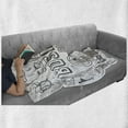 thumbnail image 6 of Black White Soft Flannel Fleece Throw Blanket, Business Planning Theme Doodle Set Brainstorming Presentation and Progress, Cozy Plush for Indoor and Outdoor Use, 50" x 70", Black White, by Ambesonne, 6 of 6