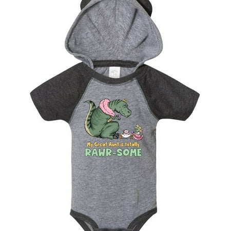 

Inktastic My Great Aunt Is Totally Rawr-Some Tea Rex Party Gift Baby Boy or Baby Girl Bodysuit
