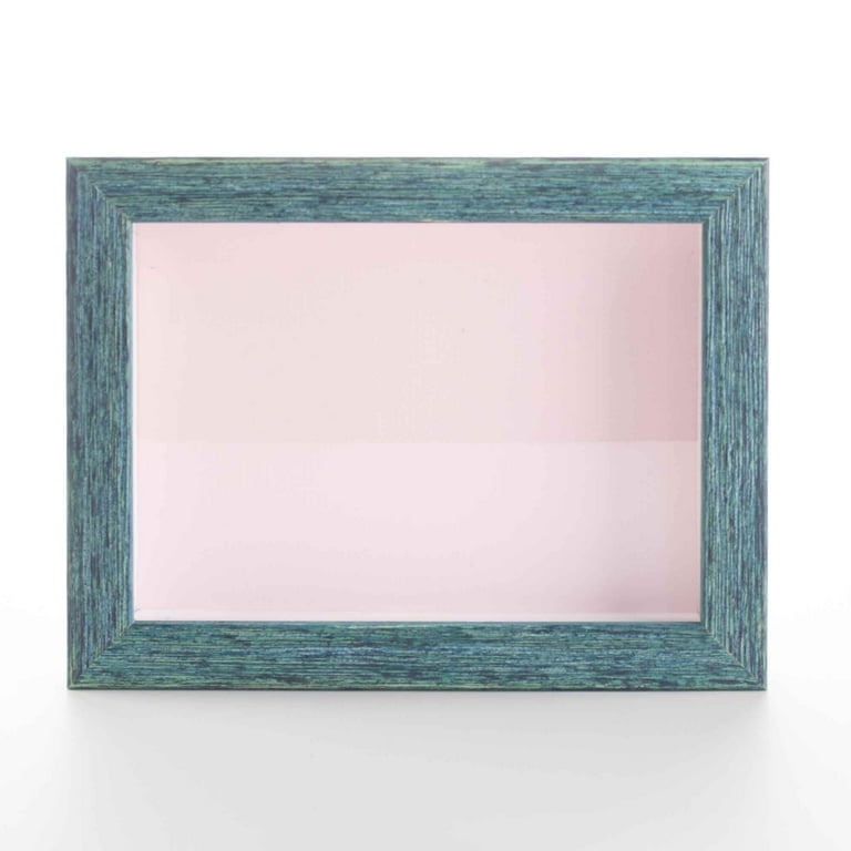8x8 Shadow Box Frame Light Real Wood with a White Acid-Free