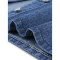 thumbnail image 6 of Agnes Orinda Women's Plus Size Button Down Raw Sleeveless Denim Jackets, 6 of 6