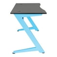 thumbnail image 4 of Beta Battlestation Game Desk with Black Carbon Top and Matte Blue Metal Legs, 4 of 11