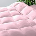 thumbnail image 6 of D.N.G. BEDDINGS Deluxe All Seasons Full/Queen Size 800 Thread Count, Solid Light Pink Down Alternative 1 Piece Box Design Comforter Set 100% Egyptian Cotton, 6 of 6