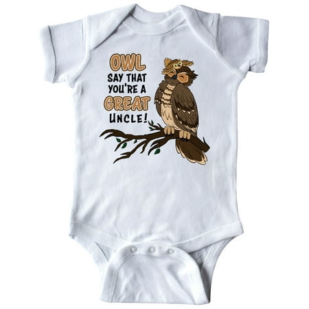 

Inktastic Owl Say That You re A Great Uncle-Cute Owl Family Gift Baby Boy or Baby Girl Bodysuit