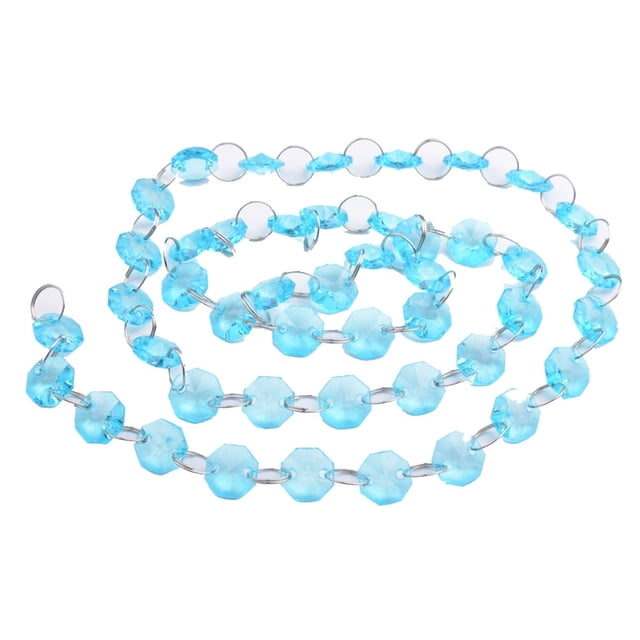 Fyydes Bead Strand,1m Acrylic Crystal Octagon Beads Strands Wedding Christmas Party Hanging Decoration,Bead String