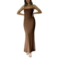 thumbnail image 2 of Coduop Women Sleeveless Backless Long Dress Female Clubwear Evening Party Bodycon Dresses, 2 of 7