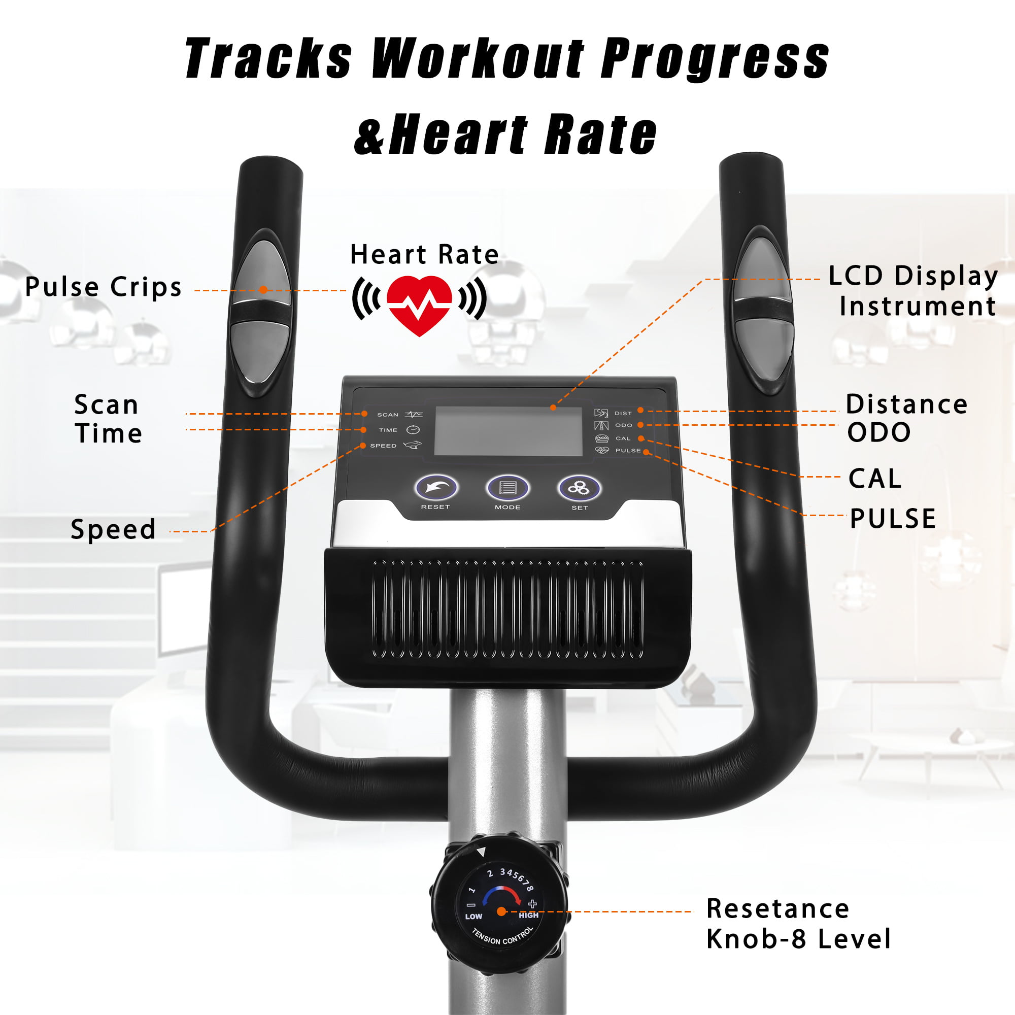 Elliptical Machine Trainer Magnetic Control Mute Elliptical Trainer with LCD Monitor Fast88 Portable Elliptical Machine Fitness Workout Cardio Training Machine 