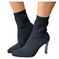 thumbnail image 4 of NECHOLOGY Botas Mujer Zapatos Botines para mujer Zapatos de tobillo de malla puntiaguda con punta de tacón para mujer, botas de tacón de aguja a la , zapatos, botas de mujer (Black, 7), 4 of 7