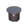 thumbnail image 2 of Living Source International 32"W Wicker / Rattan Fire Pit Table in Espresso, 2 of 3