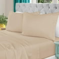 thumbnail image 5 of BNM Egyptian Cotton Bed Sheet Set, Full, Tan, 5 of 7