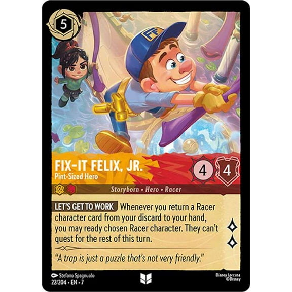 Disney Lorcana Archazia's Island Uncommon Fix-It Felix, Jr. - Pint-Sized Hero #22