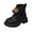 Black, variant on Brown Women'S Short Boots, Chunky Heel Ankle Boots, Thick Sole Vintage Style Comfortable Fall Winter Footwear, Size 8, 1.54 Lb
