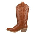 thumbnail image 3 of Roper Womens Hattie Narrow Embroidered Pointed Toe Pull On Cowboy  Mid Calf, 3 of 5