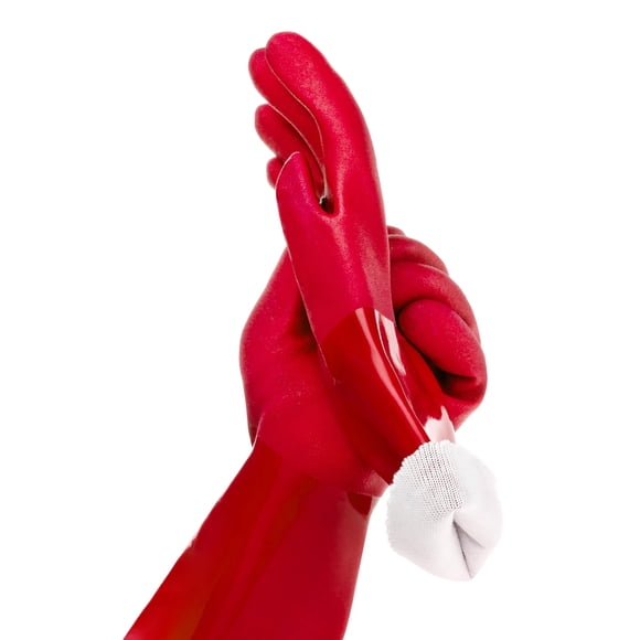 Kitchen-Star Gants Ménagers en Caoutchouc PVC Ultimes avec Doublure en Coton Confortable, surface Antidérapante,