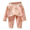 thumbnail image 1 of WEAIXIMIUNG Christmas Solid Color Children's Hoodie Set With Thick Fall And Winter Homewear Pajamas 110, 1 of 6