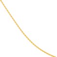 thumbnail image 4 of 14K Yellow Gold Women's 20" 0.85mm Diamond Cut Round Wheat Chain Necklace, 4 of 4