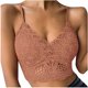 thumbnail image 2 of Chaleco de mujer Crop Sujetador inalámbrico Lencería Sexy con cuello en V Ropa interior de encaje sólido Camisola Fridja nalpqowj37264, 2 of 4