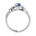 thumbnail image 3 of Mauli Jewels Engagement Rings for Women 0.92 Carat Oval Shape Tanzanite & Halo Diamond Gemstone Ring Prong-Setting 10K White Gold, 3 of 6