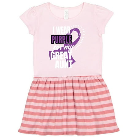 

Inktastic Chronic Pain I Wear Purple For My Great Aunt Gift Toddler Girl Dress