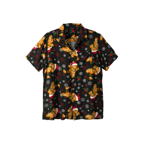 Men's Big & Tall Tropical Rayon Short-Sleeve Shirt