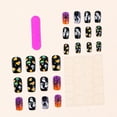 thumbnail image 2 of 24Pcs Halloween Press on Nails, Short Square Fake Nails Pumpkin Nails Press Ons Ghost False Nails Candy Glue on Nail Orange Stick on Nail for Women Decorations Set, 2 of 8