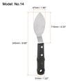 thumbnail image 2 of Uxcell 2 Pieces No.14 Painting Palette Knife Stainless Steel Pointy Spatula Paint Pallet Knife for Oil Acrylic, 2 of 6