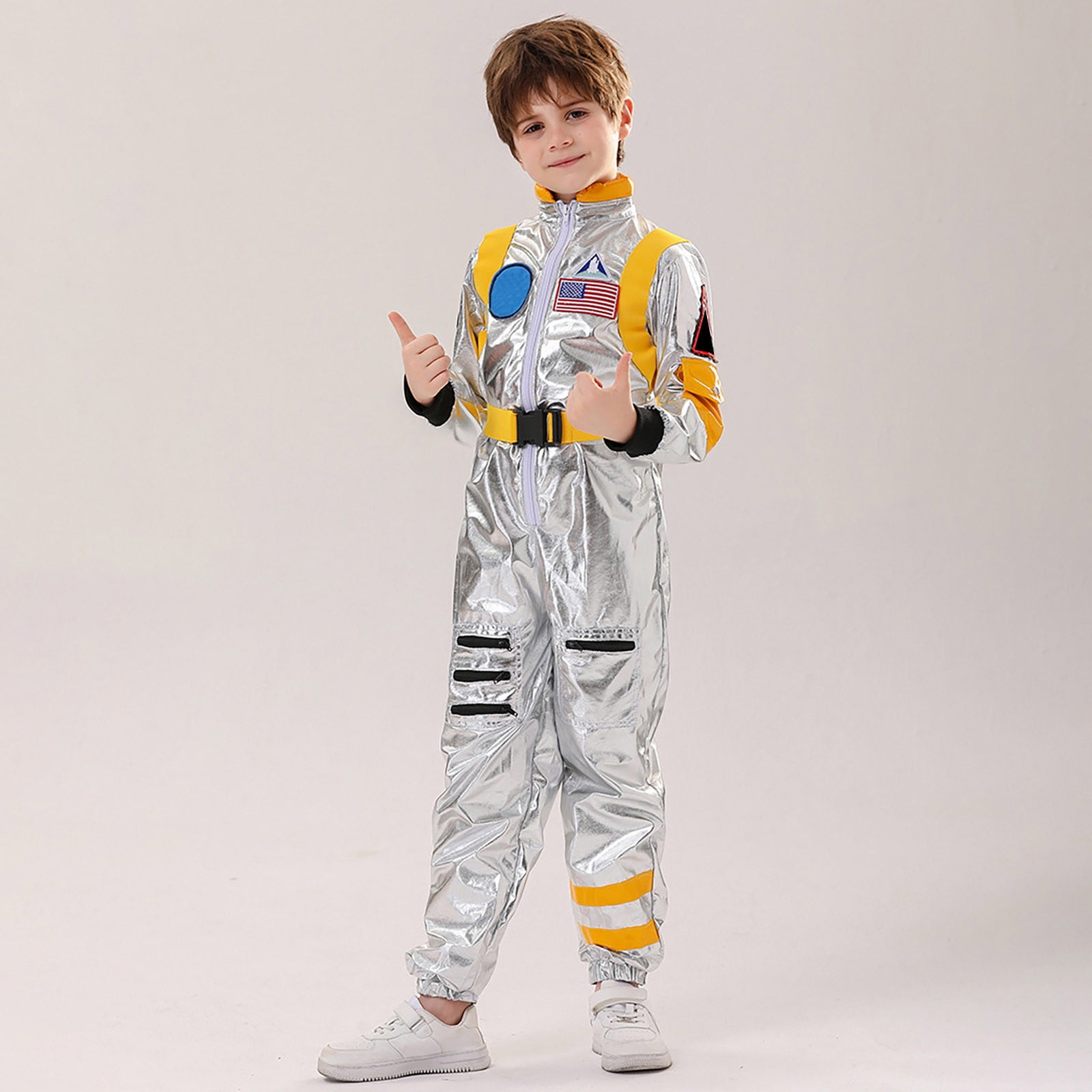 RMGVDSD Kids Astronaut Outfit for Boys Girls Space Jumpsuit Astronaut Carnival Onesie Performance Clothes Coming Home Outfit