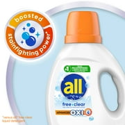 all free clear Liquid Laundry Detergent, Oxi, 88oz, 49 Loads